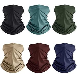 Geyoga 4 Pieces Summer UV Protection Cooling Neck Gaiter Face Clothing Neck Gaiter Mask Scarf Sunscreen Breathable Bandana