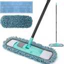 KeFanta Mops for Floor Cleaning with 2 Different Washable Mop Pads, Microfiber Dust Mop for Hardwood Floors with 57" Long Handle, Wet & Dry Mops for Pet Hair Dust Vinyl Wood Tile Laminate Flooring