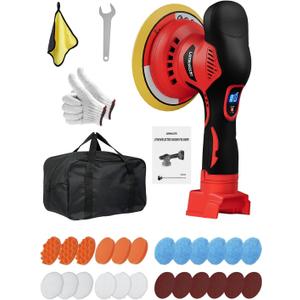 Cordless Car Polisher for Car Detailing Compatible for milwaukee 18V Battery, Power Polishers and Buffers Up To 5500Rpm, Orbital Buffer Cordless for Car with 6 Variable Speed -NO Battery