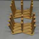 Lawei 2 Pack Bamboo Bottle Drying Rack, Retractable Bottle Cup Dish Drying Rack, Plastic Bag Dryer Rack and Portable Drainer Stand Holder for Water Bottles, Plate, Cup, Pot Lid, Cutting Board