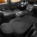 Car Seat Covers Full Set (5 Seats) Nappa Leather Airbag Compatible Waterproof for Sedans SUVs Trucks Heavy Duty Protection for Dogs and Work Black