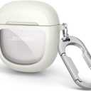 SURITCH Protective Cases for Bose QuietComfort Earbuds II 2022 / QuietComfort Ultra/Ultra Earbuds 2nd Gen, Shockproof Case Cover for Bose QC ii 2 & Ultra Case Accessories with Carabiner, White