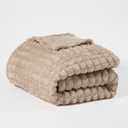 Ultra Soft Jacquard Sherpa Throw Blanket, Lightweight Yet Cozy, Versatile Couch and Travel Blanket, Checker Pattern, Multiple Sizes and Colors, Easy-Care and Durable,50x60 Inches