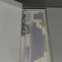 AULA 99 Keys Gaming Keyboard, Tri-Mode Bluetooth/2.4GHz/USB-C Retro Creamy Color Keyboard with Number Pad RGB, Media Knob Custom Programmable Membrane Computer Keyboards for PC Gamer - Blue-Grey