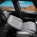 Premium Perforated Napa Leather Car Seat Covers Semi Universal Fit with Lumbar Support, Storage Bag for SUV Sedan Truck (Gray, Front Row Single seat)