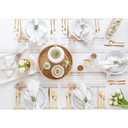Solino Home Striped Linen Placemats Set of 4-100% Pure Linen Natural and White Place Mats 14 x 19 Inch for Summer - French Stripe
