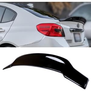Rear Trunk Spoiler Compatible with 2015-2021 Subaru WRX/WRX STI, R Style Duckbill Fits for 15-21 4 Door Sedan, High Kick Wing Lip (Glossy Black)