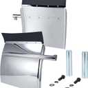 24"x24" Quarter Fenders for Semi Truck, Stainless Steel/Polypropylene, Tube Bracket and Single Bolt Mounting Brackets Hardware Included, Right Left 2 Set in Pair (Stainless Steel - Silver)