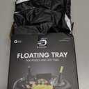 Premium Floating Drink Holder for Pool, Hot Tub Accessories for Adults - Holds Up to 50 LBS - Fun Swimming Pool Accessories for Adults, Cool and Unique Drink Floaties (Black)