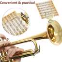 3 x Milisten Trombone Lyre Clip on Flip Folder Marching Band Music Flip Folder Holder Secure Clamp for Sheet Music 4.33X3.26X1.37In