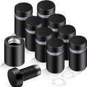 Eagles Stainless Steel Standoff Screws, 8PCS 0.47 x 0.79 Inch,Black Wall Standoff Sign Holders Screws Mounting Glass Hardware Advertising Nail for Hanging Acrylic Picture Frame Advertising Screws Kit
