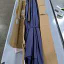 JEAREY 11' LED Lighted Patio Umbrellas Outdoor Solar Table Market Umbrella w/Crank, 8 Sturdy Ribs, UV Protection Waterproof Sunproof(Navy Blue)