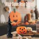 Witch Statue Resin Crafted Desktop Ornament, Hand-Painted Enchanting Witch Statue, Retro Magician Mysterious Curse Halloween Theme Statues Figurine