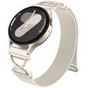 JKD Metal Bands Compatible with Samsung Galaxy Watch 7 6 5 4 FE Band 40mm 44mm Women Men, 20mm X-Shape Magnetic Strap for Galaxy Watch 5 Pro 45mm/4 6 Classic/Active 2, Starlight