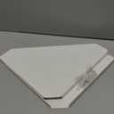 MKO Small Wall Mounted Floating Corner Shelves Metal White Pack of 2 (10 in)