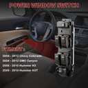 LCWRGS Master Power Window Switch Driver Side Compatible with 2004-2012 Chevrolet Colorado, 2004-2012 GMC Canyon, 2006-2010 Hummer H3, 2009-2010 Hummer H3T, Replaces 25779767