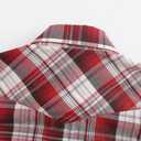 Boy's Toddler Kids Casual Short Sleeve Western Pearl Snap Button Plaid Shirt 4-16 Years