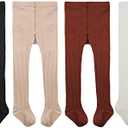Zando Baby Tights Girls Leggings - Baby Cotton Stockings Seamless Toddler Cable Knit Tights Pants Pantyhose Newborn Infants Small