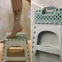 Foldable Green Shaving Shower Stool - Waterproof Plastic Pedicure Rest