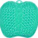 BESKAR XL Large Foot Scrubber Mat for Use in Shower - Shower Foot Cleaner to Eliminate Calluses Dead Skin, Foot Massager Mat for Men & Women to Soothe Achy Feet, Non Slip Suction Cups (Green)
