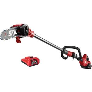 SKIL PWR CORE 40 Brushless 40V 10'' Pole Saw Kit with Over 9ft. Telescoping Shaft & Angled Head, Includes 2.5Ah Battery and Auto PWR Jump Charger - PS4561C-10