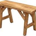 19.6 in Narrow Bench for Entryway, Small Wooden Bench, 19.6in/50cm