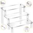 Acrylic Display Riser, Clear Perfume Organizer Stand, Cupcake Stand Holder, Dessert Table Display Shelf, Skin Care Organizer Collectibles Display Stand for Decoration and Organizer, 3Tier (3 Tier/7.877.875.91")