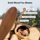 52 Inch Ceiling Fan with Light, Remote&APP, Wood Blades, Low Profile
3-CCT Dimmable Light, Quiet Pure Copper DC Motor, 10-Year Motor Life