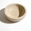 Small Travertine Bowl for Keys, 5.9 inches Round Tray,Natural Decorative Stone Bowl for Home Decor, Fruit, Jewelry Dish,Coffee Tables Centerpiece, Soap Tray