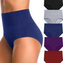 2 x High Waisted Womens Underwear Cotton Tummy Control Postpartum Essentials Full Coverage Panties Soft Comfortable Briefs