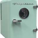 Frigidaire EFMIS171 Retro Mini Portable Personal Fridge - Ideal for Home, Office or Dorm - Includes Carrying Handle, AC/DC Wall/Car Charger (Green)