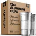 Top Cup Aluminum Party Cups, Stealth Design, 12oz, 50 Count, 12oz - 50ct