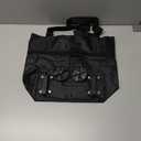 Mskmnkot Foldable Grocery Bag with Wheel, Shopping Cart Trolley Bag with Handle Large Reusable Oxford Cloth Rolling Collapsible Shopping, Black Cart