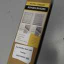 UNISHADES no Drill Cordless Roman Shades for Windows, 26" W × 64" H - Light Filtering - Linen - White
