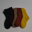 BomKinta Women Winter Solid Boots Socks Thick Warm Wool Socks Cozy Crew Socks for Women Christmas Gift, Brown Red Green Yellow Khaki, Medium