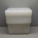 IRIS USA 40 Qt Stackable Plastic Storage Bins with Lids, 6 Pack - BPA-Free, Made in USA - Discreet Organizing Solution, Latches, Durable Nestable Containers, Secure Pull Handle - Pearl