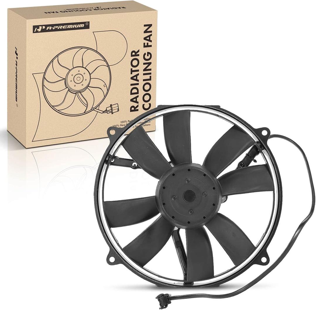 A-Premium Right A/C Condenser Fan Assembly Compatible with Mercedes-Benz | for C220 1994-1996, C230 1997-2000, C280 1994-1998/2000, C36 AMG 1995-1997, C43 AMG 1998-2000, CLK430 1999-2003, CLK55 AMG