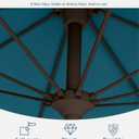 10FT Patio Umbrella, Outdoor Umbrella with Push Button Tilt and Crank, 8 Sturdy Ribs, UV Protection & Waterproof Market Umbrella for Pool, Backyard, Beach,Deck (Lake Blue)