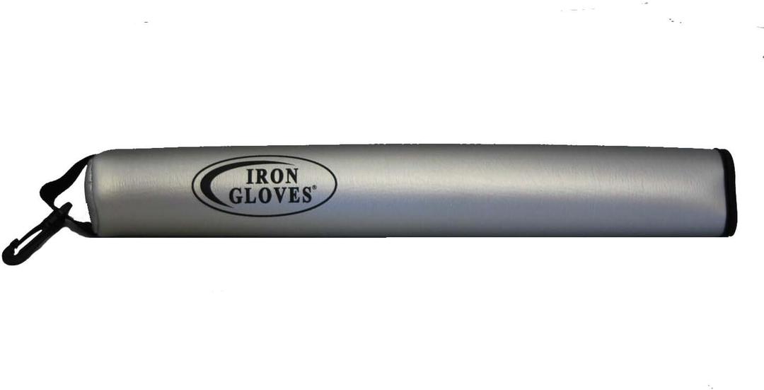 IRON GLOVES 2 5/8-2 3/4 Barrel Bat Warmer, Silver, Large