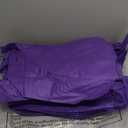 Windyun Large Grocery T-shirt Bags Bulk Reusable Non Woven Shopping Bag Foldable Gift Tote with Handle, 21x11x6 Inch (Purple)