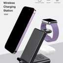 Wireless Charging Station,3 in 1 Charging Stand Made for Apple Watch Ultra 11 10 9 8 7 6 SE 5 4 3,Fast Wireless Charger Made for iPhone 17/Air/16/15/14/13/12,for AirPods Pro(with Adapter) (Black)