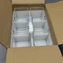 Set of 6 Square Glass Vases 4" x 4" x 4", Clear Flower Vase, Plant Terrarium, Candle Holder for Wedding Centerpiece, Office Decorations, Home Décor, Parties and Events