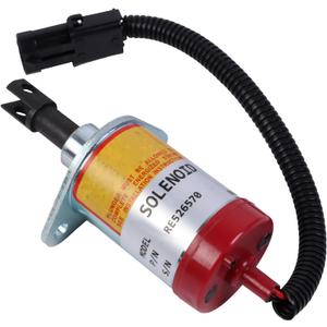 RE526570 12V Fuel Shut Off Solenoid Compatible with John Deere 4120 4320 4520 4720 5225 5325 Tractor 313 315 317 320 325 328 332 2.4L 2.4 4024TF TF270 4024 3.0L 3.0 244J 304J Loader Engine