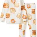 Burt's Bees Baby Boys' 2-Piece Long Sleeve Tee and Pants Organic Cotton Pajama Set (4T)