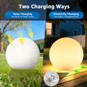 FUYO 16-inch LED Ball Lamp with Remote Rechargeable Waterproof, Glowing Globe Light 16 RGB Colors Orb Sphere for Indoor Outdoor Home Patio Pool Party Decor (White 16-inch)