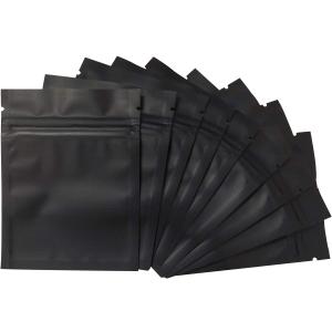 100 Pack Smell Proof Bags 3 x 4 Inch Resealable Mylar Bags Foil Pouch Bag Flat Bag Matte Black