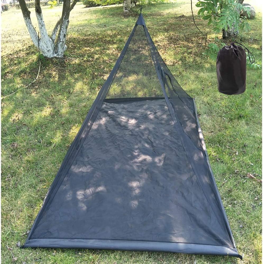 Mosquito Net for Camping Bed Compact and Ultra-Light for Travel Outdoor Netting Cover Lightweight Mesh (Black)