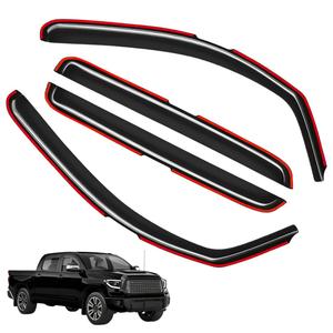 Window Visors Rain Guards FIT 1999–2016 Ford F250-F550 Super Duty SuperCrew – in-Channel Vent Deflectors 4PC Set All-Weather