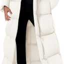 PRETTYGARDEN Women's Winter Long Puffer Coats Hooded Zip Up Casual Thickened Down Jackets Trendy Warm Clothes Outerwear (Large, Beige)
