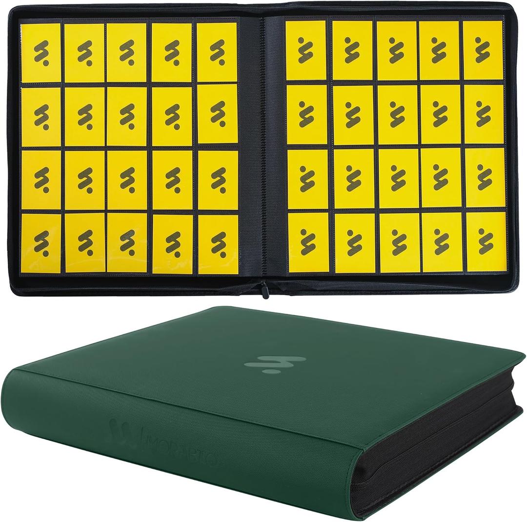 Card Binder 20 Pocket,Trading Card Binder Holds up to 2000 Cards with 50 Sleeves,Zipper Card Holder Album Compatible with TCG Card/Game Cards/Sports Card
